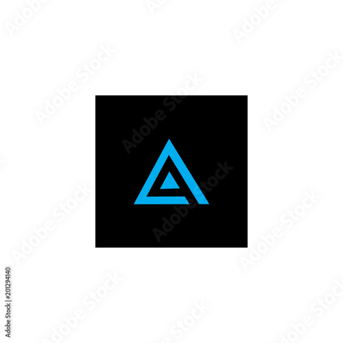 letter q in a triangle logo vector
