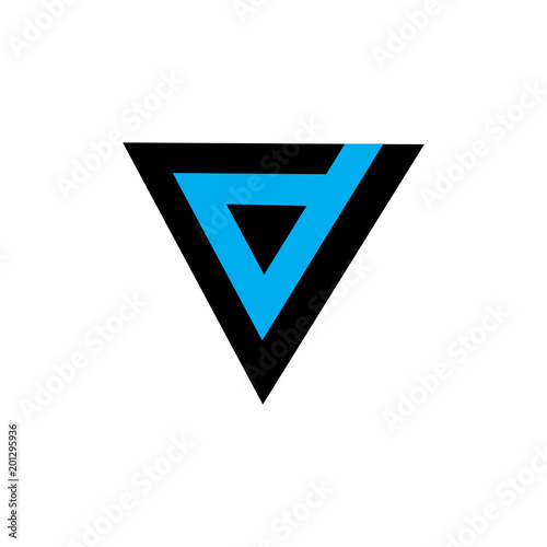 Free Download letter d in a triangle logo vector - GFXLoad