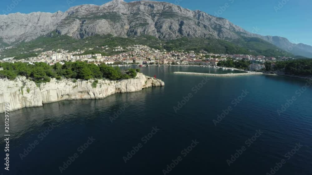 Aerial view of a headland Aerial view of a headland