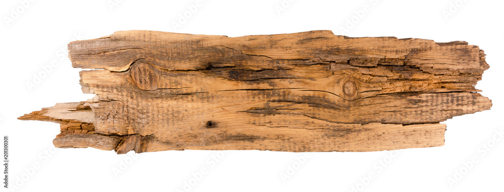 Obraz premium Old planks isolated on white. Empty template.
