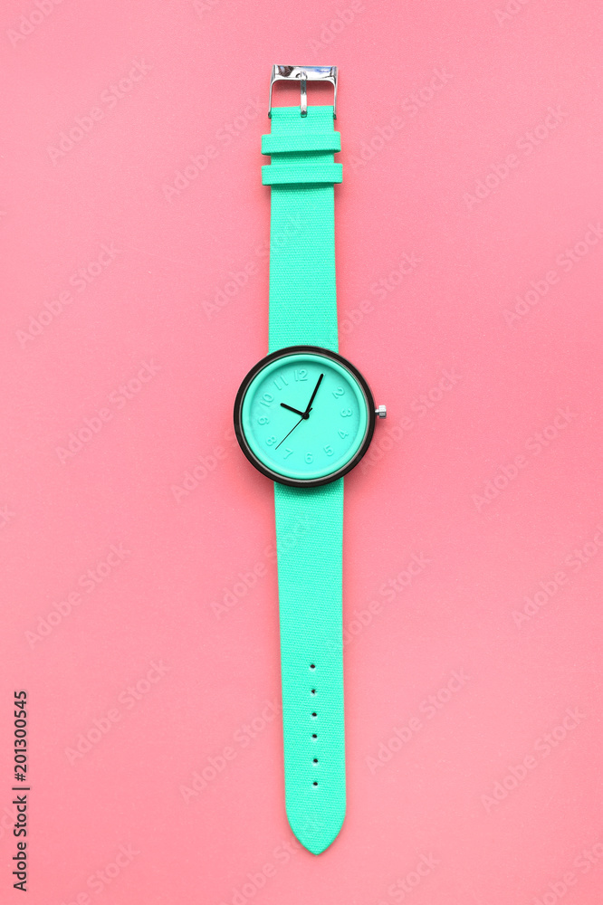 close up of green wristwatches for background close up of green wristwatches for background