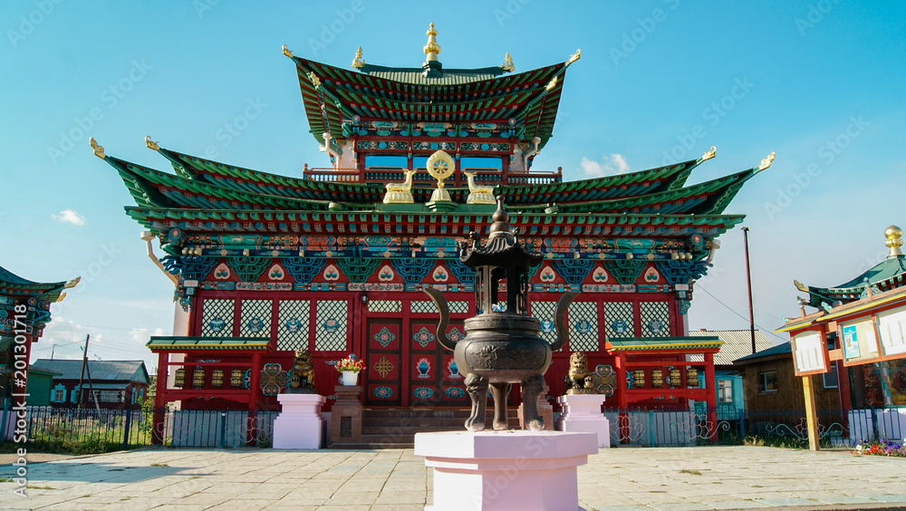 Obraz premium Buddhist temple, Ivolginsky Datsan, Ulan-Ude city