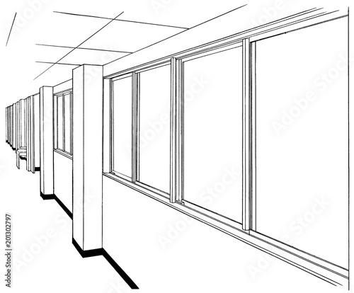 漫画風ペン画イラスト 学校 廊下 Stock Illustration Adobe Stock 漫画風ペン画イラスト 学校 廊下 Stock Illustration Adobe Stock