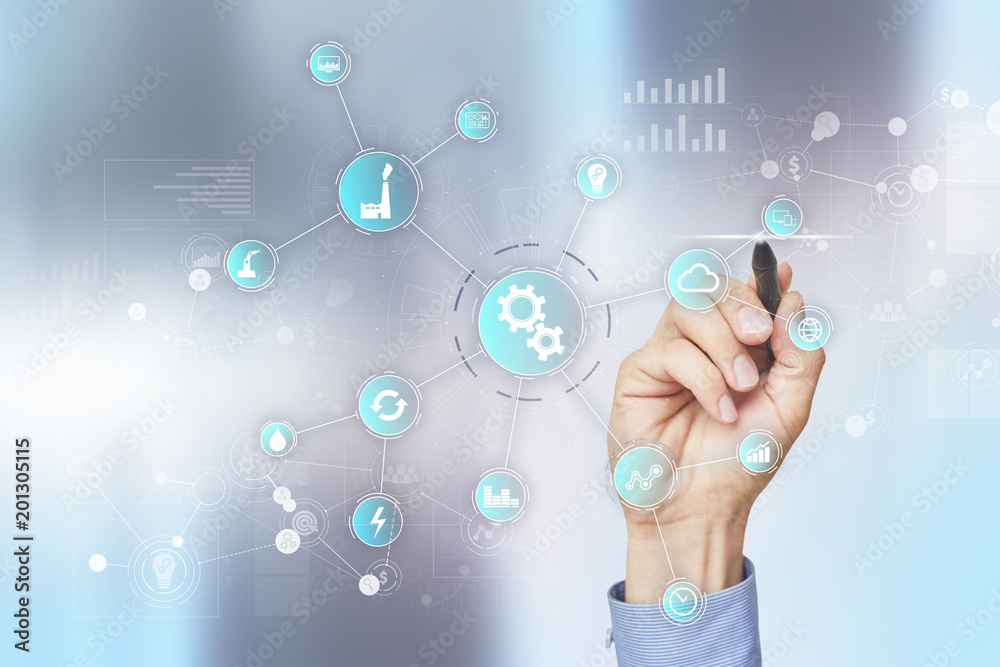 Smart industry and automation concept. Internet of things. IOT, Technology concept. Smart industry and automation concept. Internet of things. IOT, Technology concept.