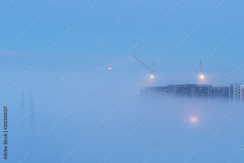dense winter fog