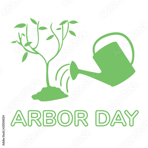 Arbor day flat vector illustration