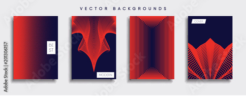 Vector cover designs. Future Poster template. Smartphone modern background set. photo