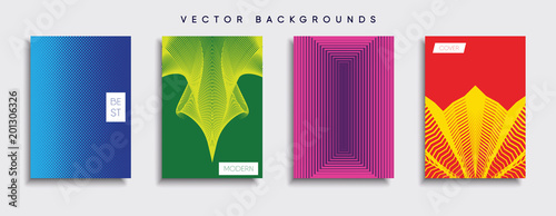 Vector cover designs. Future Poster template. Smartphone modern background set.