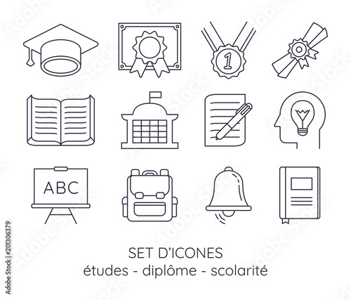 Icônes - Études, Diplôme, Scolarité