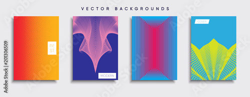 Vector cover designs. Future Poster template. Smartphone modern background set.