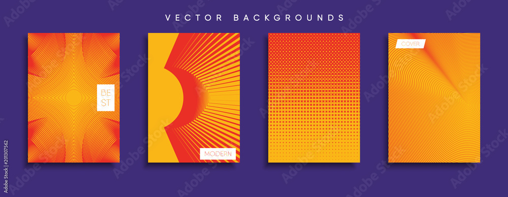 Vector cover designs. Future Poster template. Smartphone modern background set.