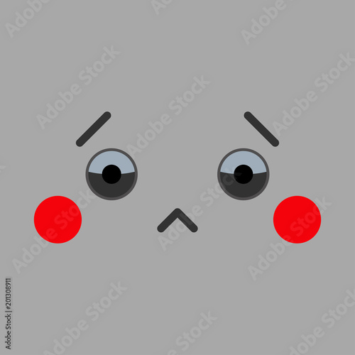 Face Cartoon Of Sadness Illustration 