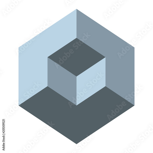 Visual deception - modern optical illusion. Funny and impossible shapes riddle.