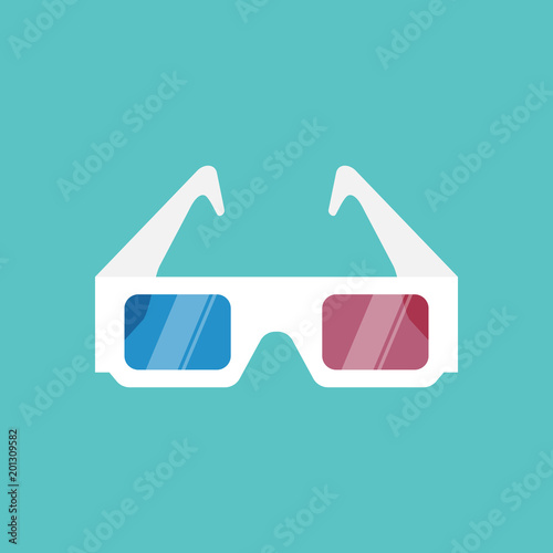 3D glasses vector illustration