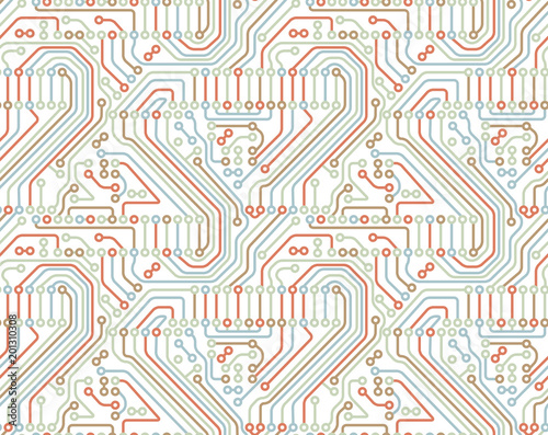 motherboard seamless pattern vector