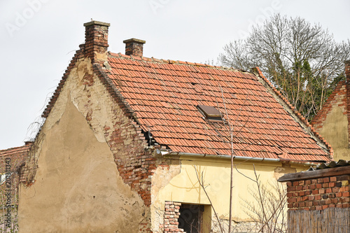 Old ruined building in the city © majorosl66