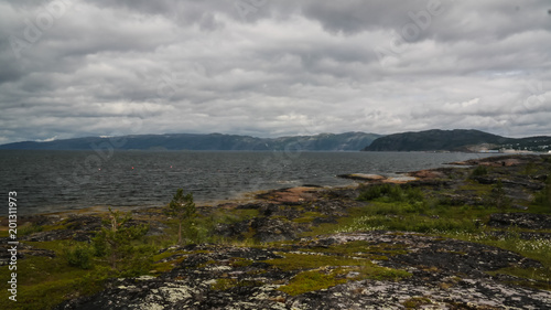 Panoramic view to Altafjorden at finnmark, Norway