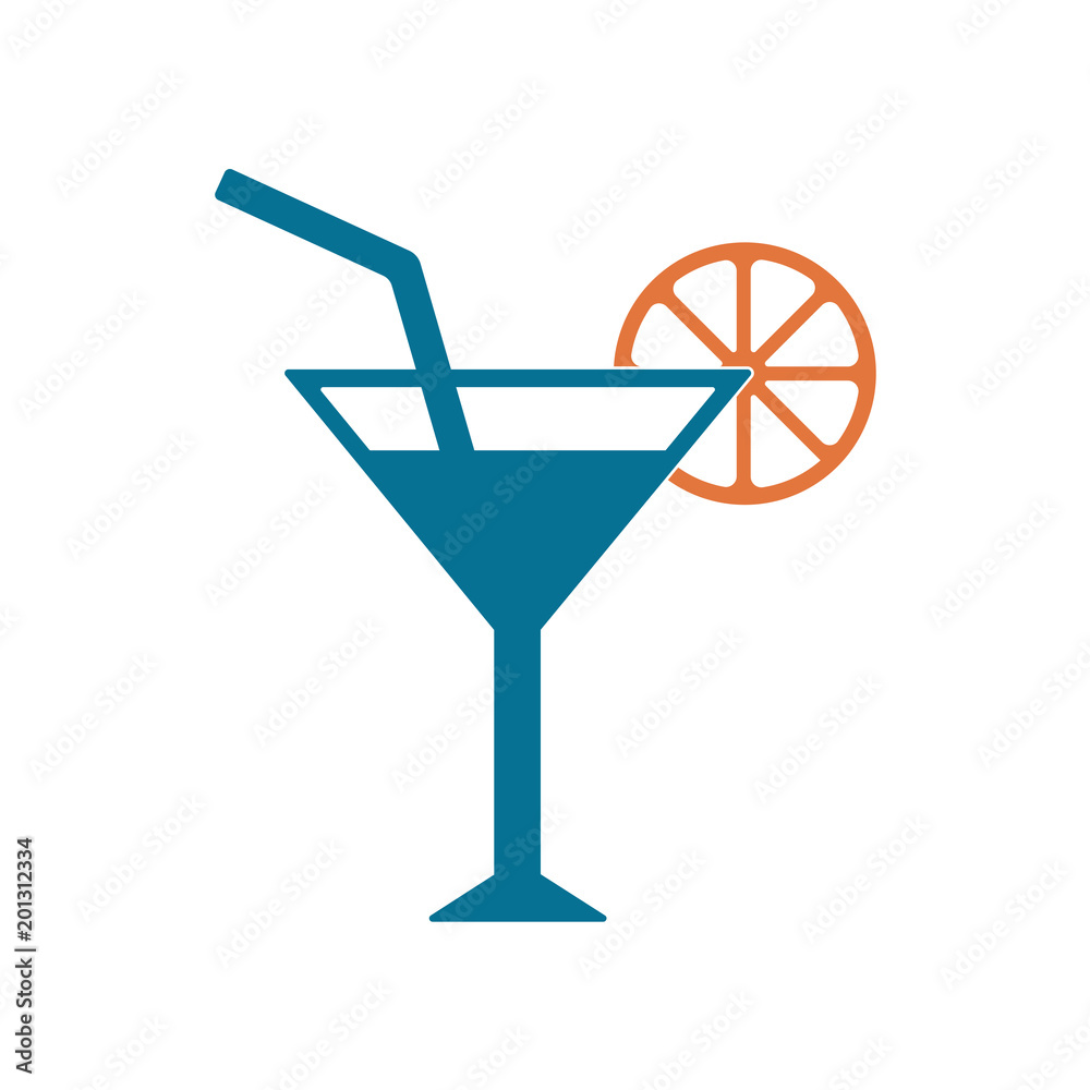 Cocktail glass sign with martini vodka icon Cocktail glass sign with martini vodka icon