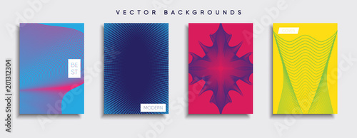 Vector cover designs. Future Poster template. Smartphone modern background set.