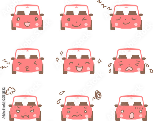 車　顔　イラスト