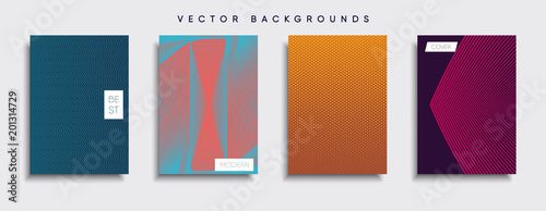 Vector cover designs. Future Poster template. Smartphone modern background set.