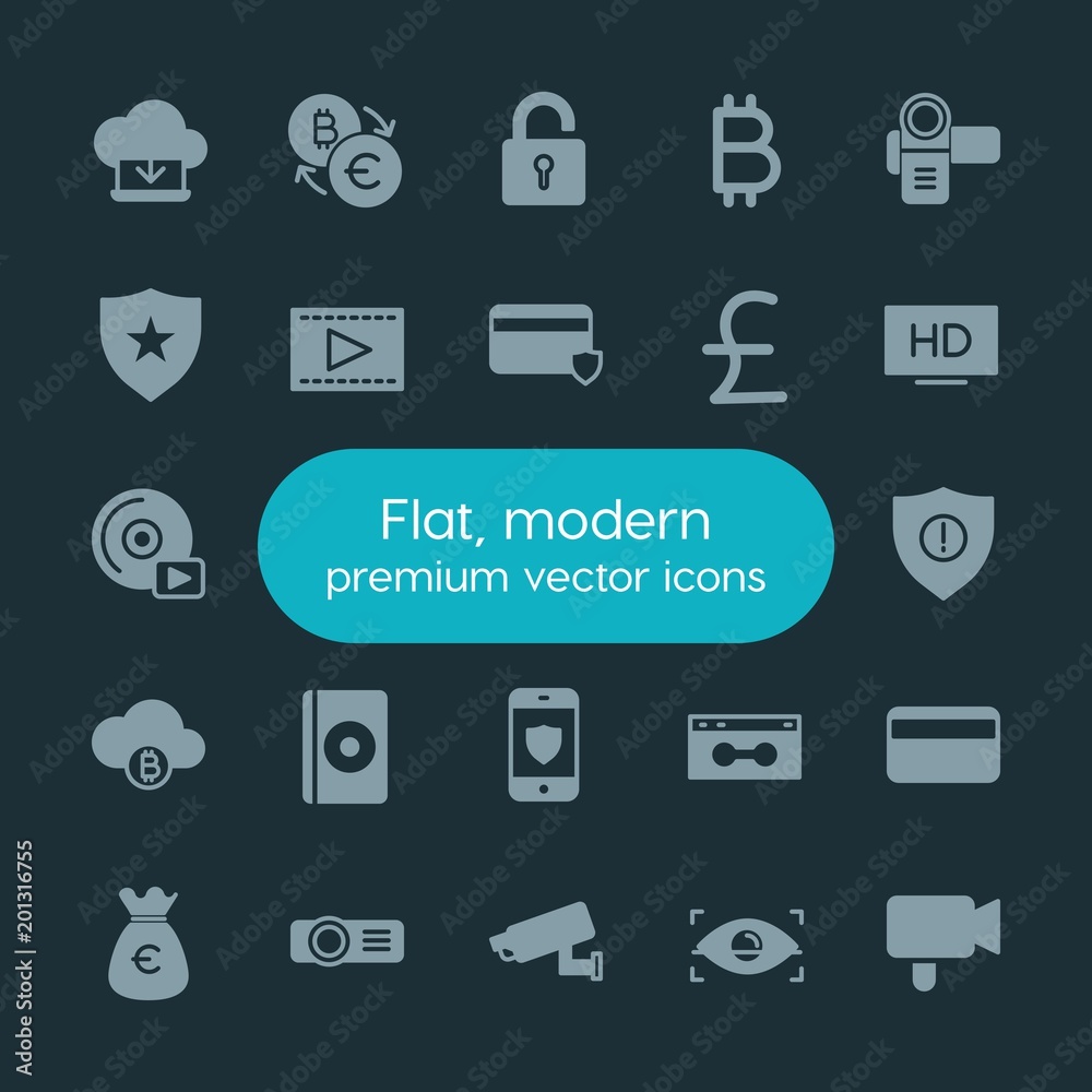 Modern Simple Set of money, cloud and networking, security, video Vector fill Icons. ..Contains such Icons as data, security, background and more on dark background. Fully Editable. Pixel Perfect. Modern Simple Set of money, cloud and networking, security, video Vector fill Icons. ..Contains such Icons as data, security, background and more on dark background. Fully Editable. Pixel Perfect.