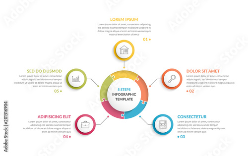 Circle Infographics - Five Elements