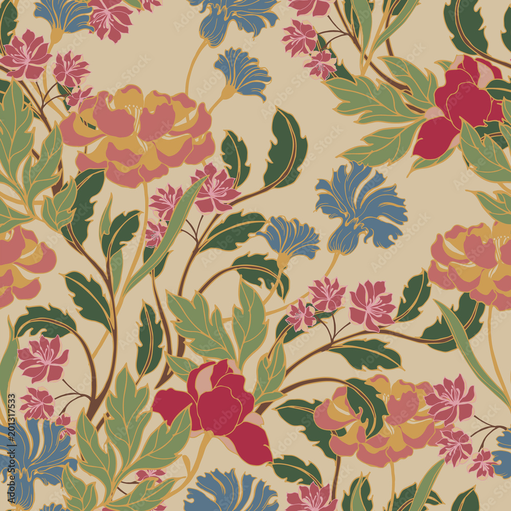 Abstract elegance pattern with floral background. Abstract elegance pattern with floral background.