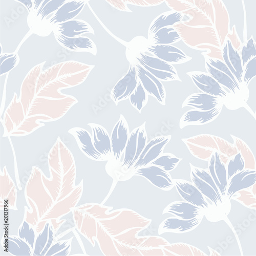 Abstract elegance pattern with floral background.