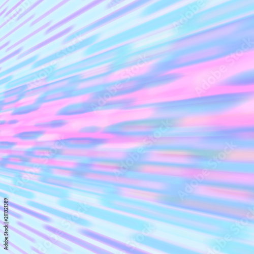 Soft pastel pink and blue color painted rays of light in a speeding motion blur background