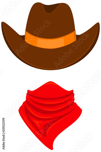 Colorful cartoon cowboy avatar