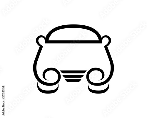 Front Looking of Car Silhouette