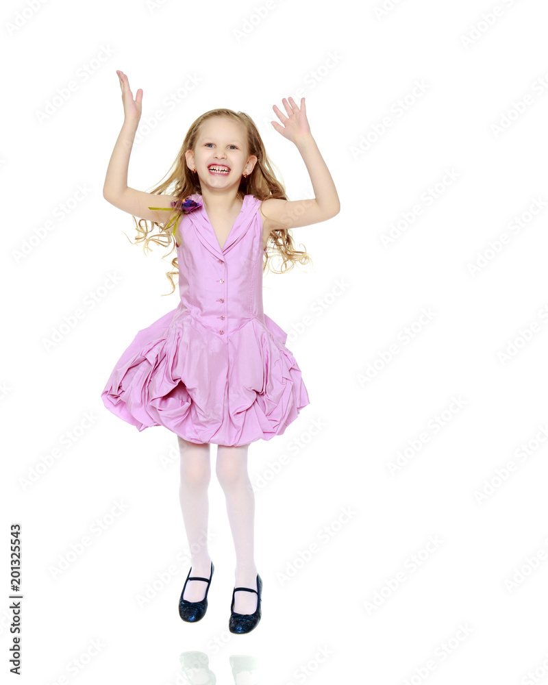 Fototapeta premium Beautiful little girl 5-6 years.