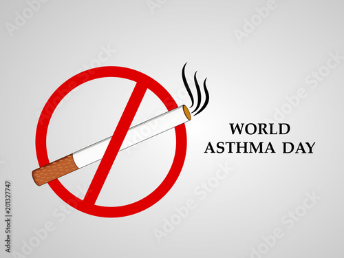 Illustration of Asthma Day background