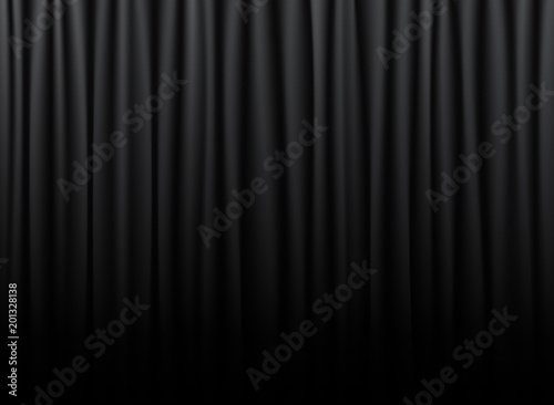 Black curtain from the Cinema, theater, opera house.