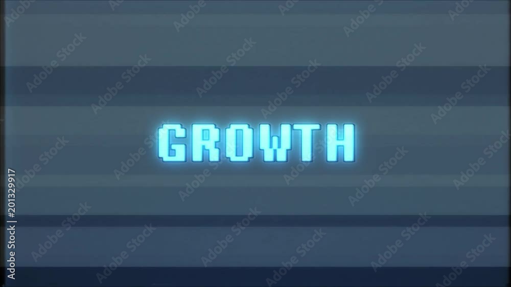 retro videogame GROWTH word text computer old tv glitch interference noise screen animation seamless loop New quality universal vintage motion dynamic animated background colorful video m retro videogame GROWTH word text computer old tv glitch interference noise screen animation seamless loop New quality universal vintage motion dynamic animated background colorful video m