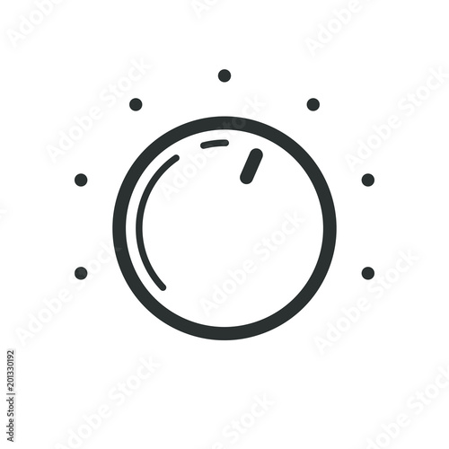 Black and white linear controller icon