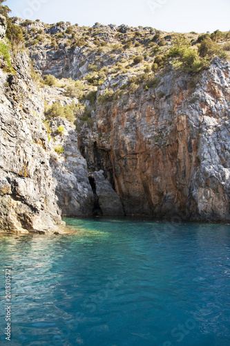 A typical cove along the indented Cilento coastline.