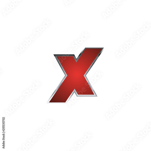 Letter x initial logo icon template vector