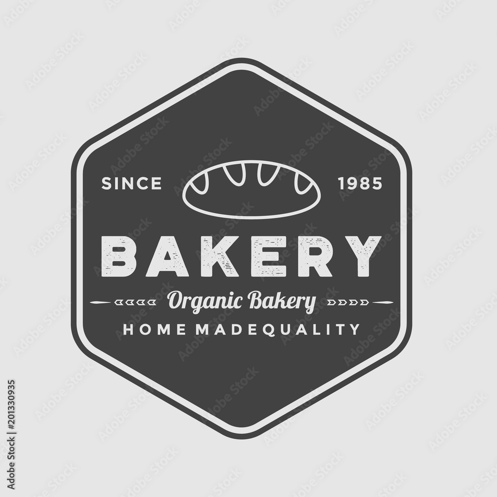 Bakery badge vector logo icon illustration
