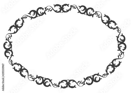 circular pattern union black convolvulus