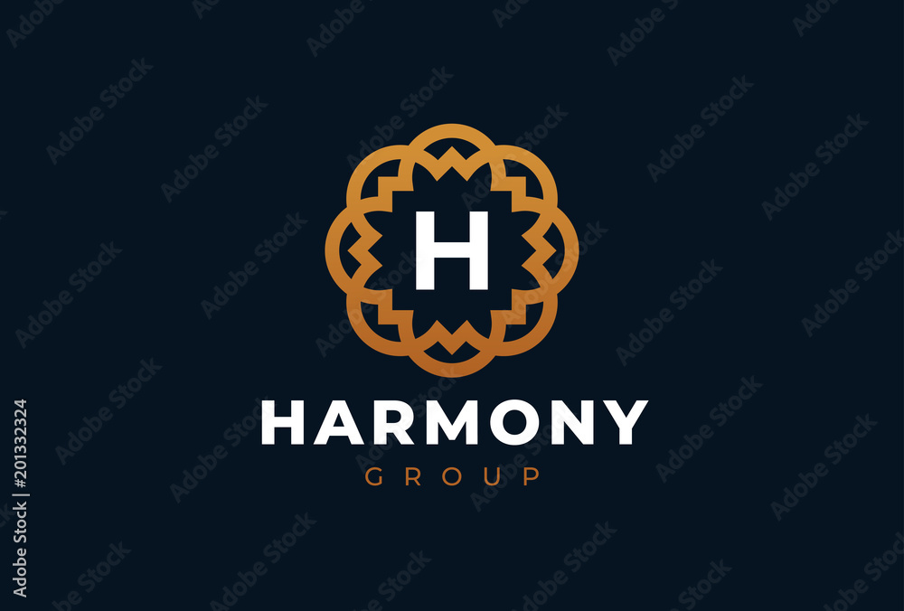 Premium universal monogram letter H initials logo. Abstract elegant flower logo icon vector design. Universal creative premium symbol. Luxury abc jewel logotype. Premium universal monogram letter H initials logo. Abstract elegant flower logo icon vector design. Universal creative premium symbol. Luxury abc jewel logotype.