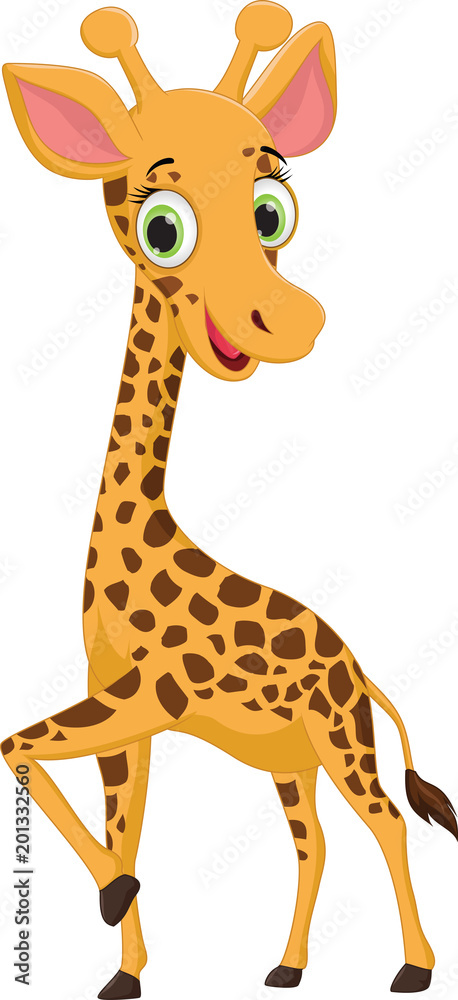 Fototapeta premium cute giraffe cartoon