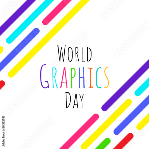 National world graphics day greeting card