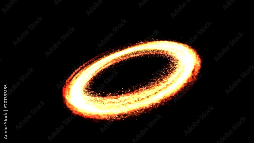 Colorful Shining Light Particles in a Ring Shape - Seamless Loop Fiery Orange Colorful Shining Light Particles in a Ring Shape - Seamless Loop Fiery Orange