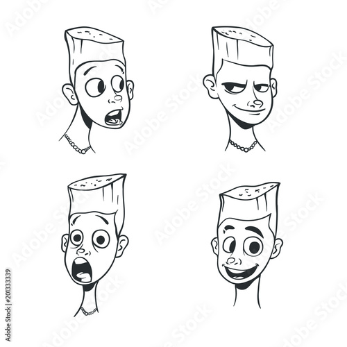Contour pattern of boys emotions