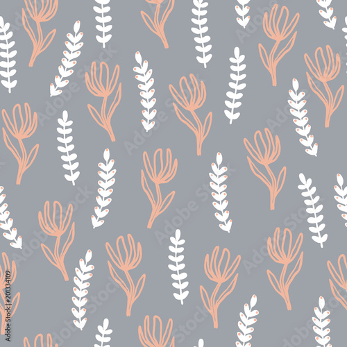 Modern abstract pattern collection. Minimalist trendy floral elements. Second...