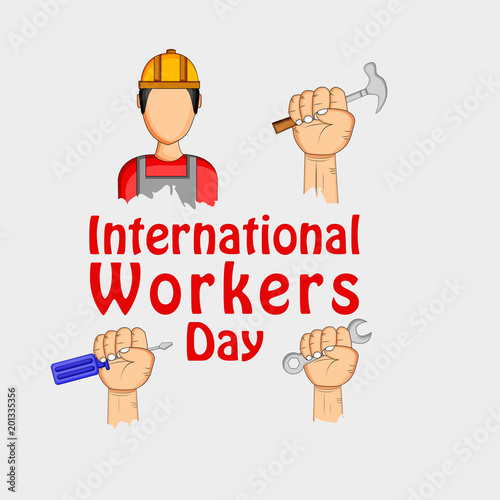 Illustration of International Worker's Day background
