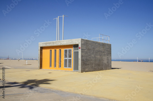 Beach isolated construction
