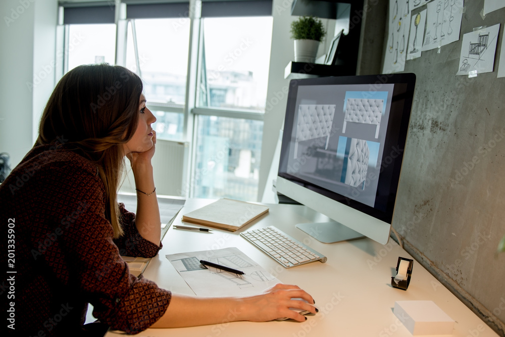 Designer working on new design Designer working on new design